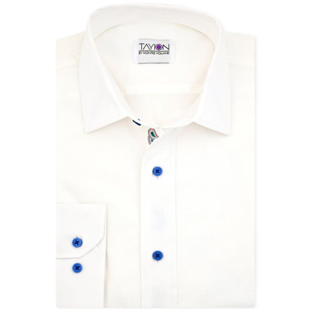 Tayion Collection Mens Hidden Paisley Button Down Dress Shirt, , 15-15.5 Neck...